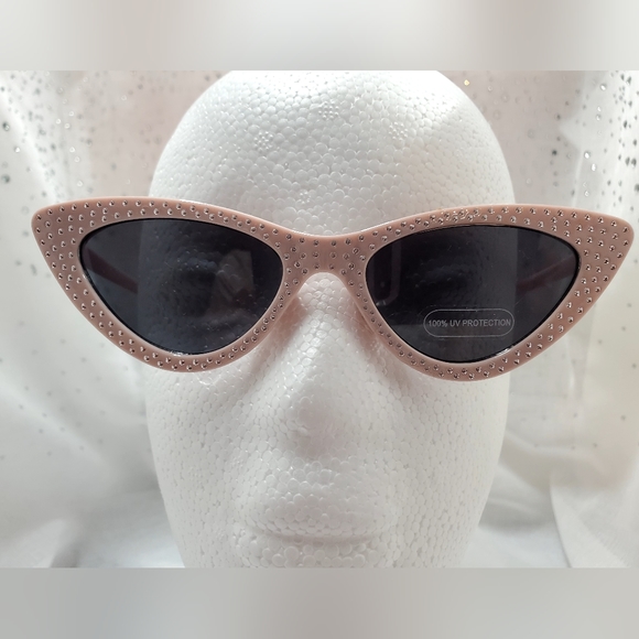 2 Pairs of Pink Cat Eye Sunglasses! A.J. Morgan + Unique Vintage! NEW! - Picture 7 of 10